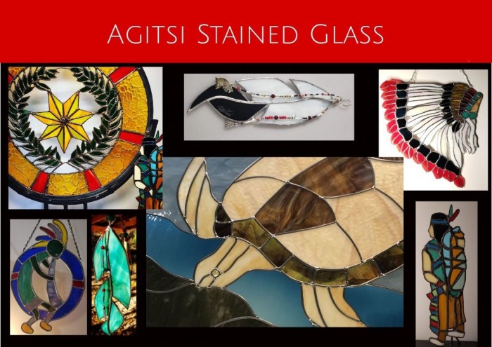 Agitsi Stained Glass in Tahlequah Labor Day Weekend for Cherokee National Holiday Events,  come see our booth at the Heritage Center or Vote on our Pieces at The Cherokee Casino Brandi and Hailee Hines Agitsi Stained Glass Artists