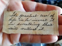 A small note found in my mother's handwriting after she died.
