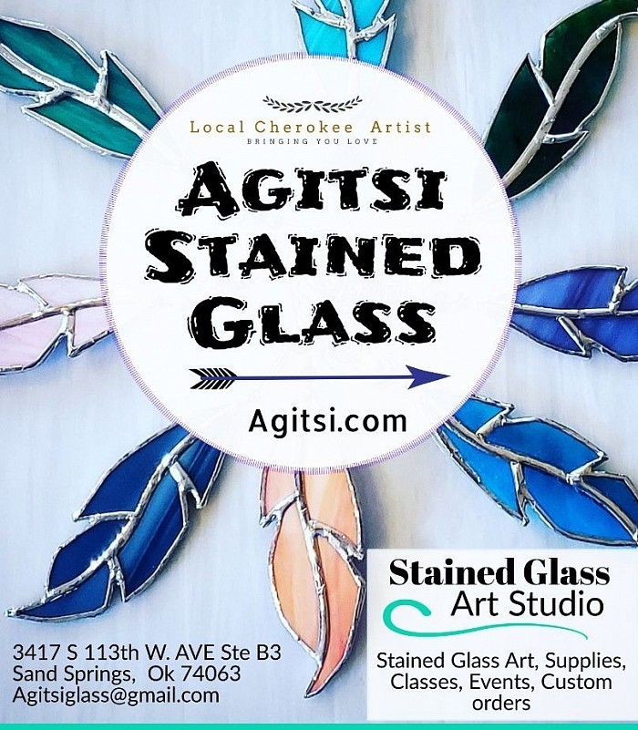 Agitsi Stained Glass Sand Stained,  Oklahoma